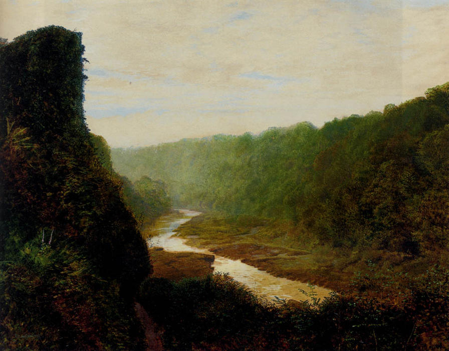 Landscape With A Winding River — Džon Atkinson Grimšo