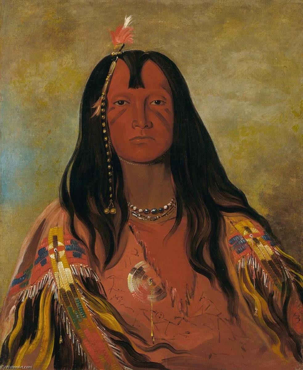 H'co A H'co A H'cotes Min, Sin Cuernos En Su Cabeza, Un Valiente — George Catlin