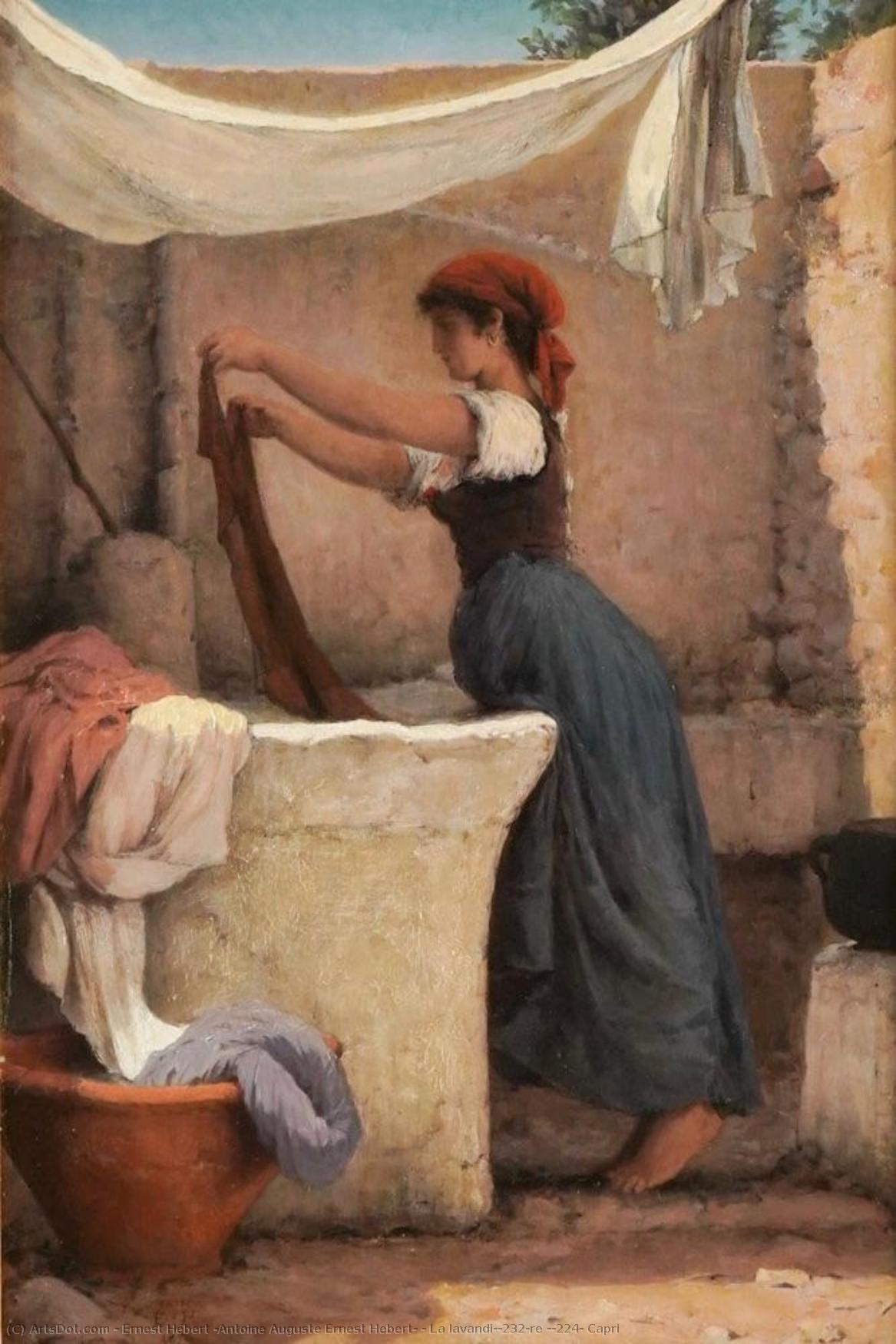 La Lavandière À Capri — Ernest Hébert (antoine Auguste Ernest Hebert)