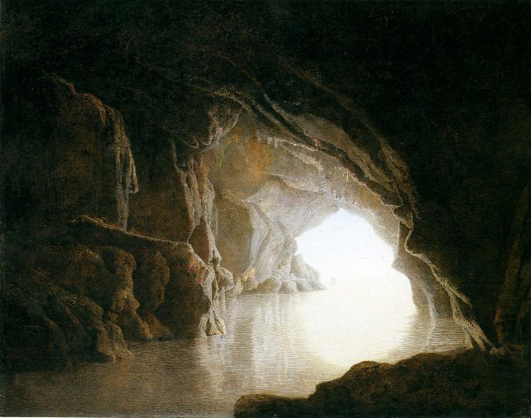A Cavern, Evening — Джозеф Райт Дерби
