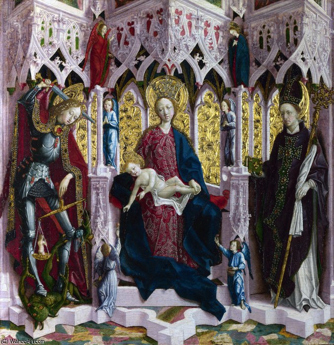 The Virgin And Child Enthroned With Angels And Saints — Michael Pacher
