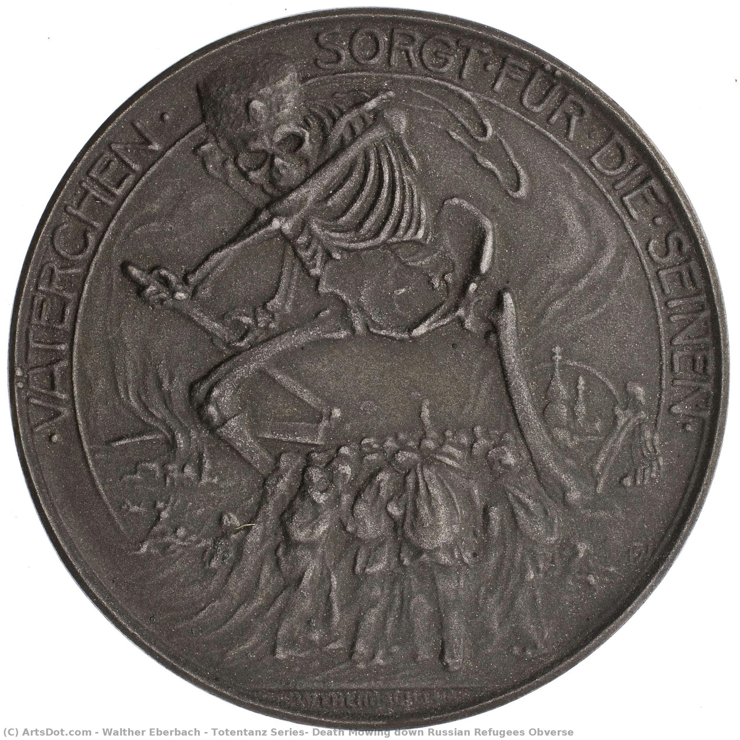 Totentanz Series: Death Mowing Down Russian Refugees Obverse — Walther Eberbach