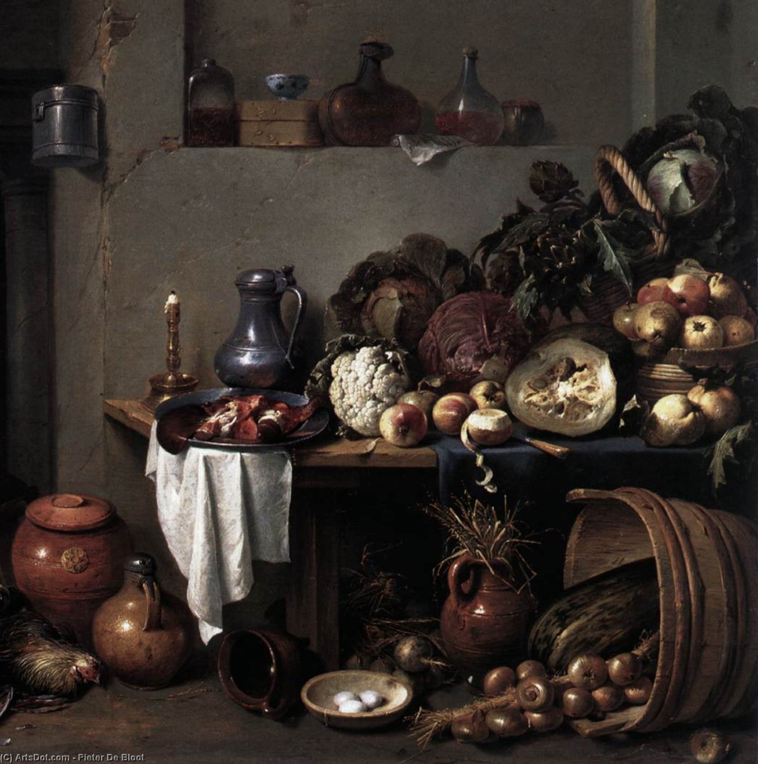 Christ In The House Of Mary And Martha (detail) — Pieter De Bloot