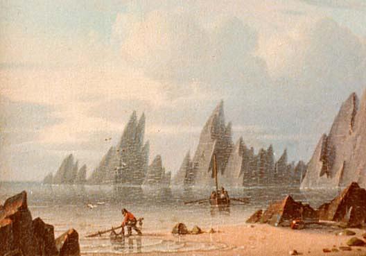 Needles, Rocks Shore, Isle Of Wight, (painting) — Robert W. Salmon