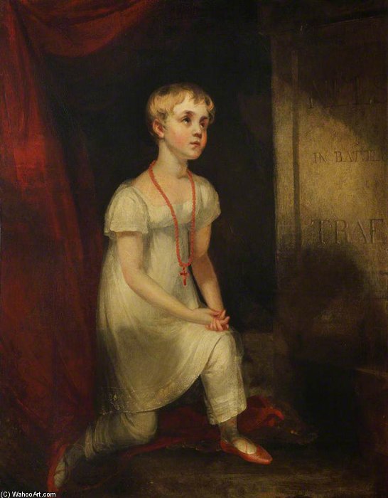 Horatia Nelson Kneeling Before Her Father's Tomb — William Owen