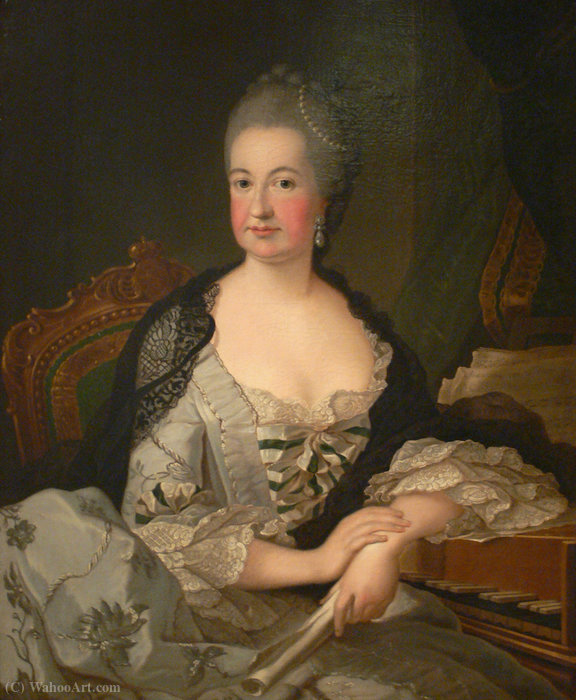 Portrait Of Countess Palatine Elisabeth Auguste Of Sulzbach — Johann Heinrich The Elder Tischbein