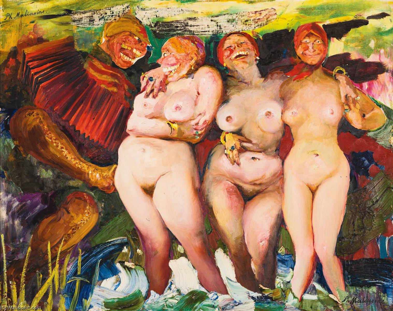 The Three Graces Under Bolshevism — Filipp Andreevich Maliavin