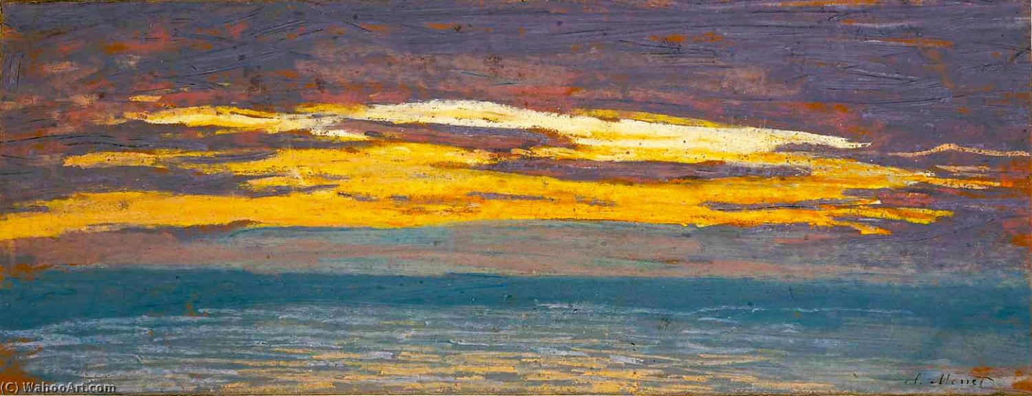 Ansicht Vom Meer Bei Sonnenuntergang — Claude Monet