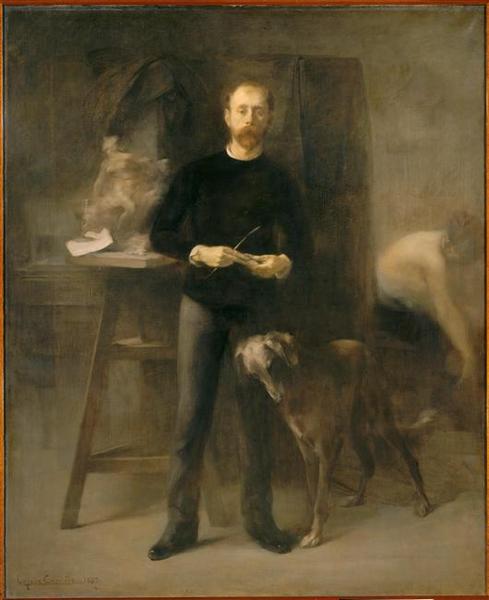 Louis Henri Devillez Dans Son Atelier — Eugène Anatole Carrière