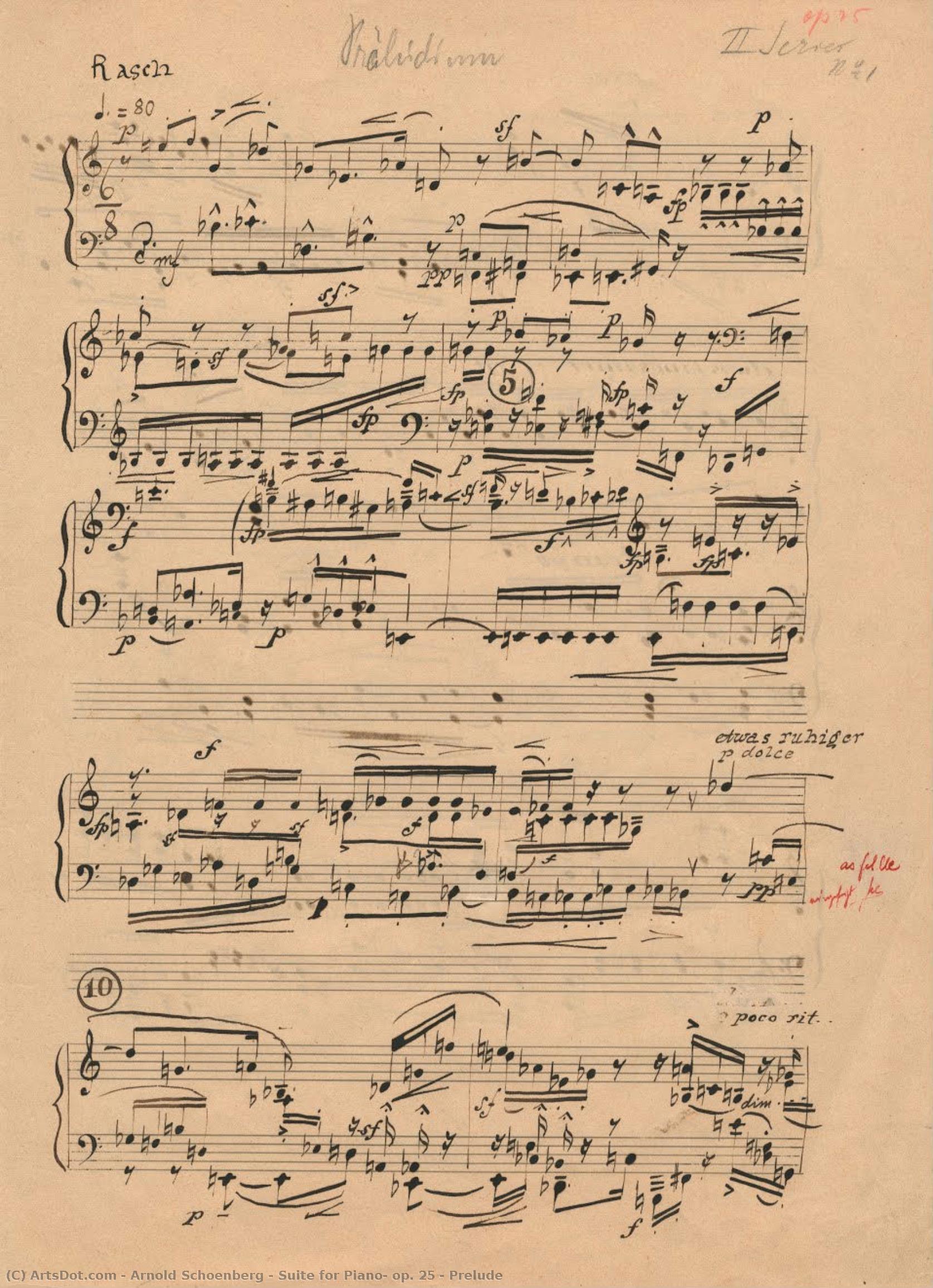 Suite For Piano, Op. 25 - Prelude — Arnold Schoenberg