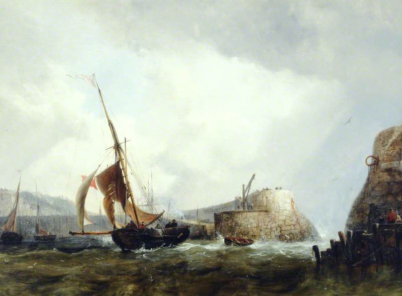 Pilot Boat Running Into St Peter Port, Guernsey — Edward William Cooke