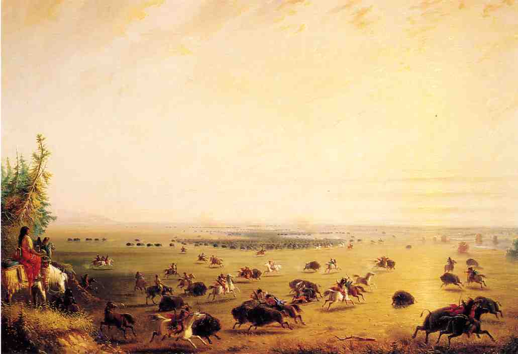 Surround Of Buffalo By Indians (also Known As The Surround) — Alfred Jacob Miller