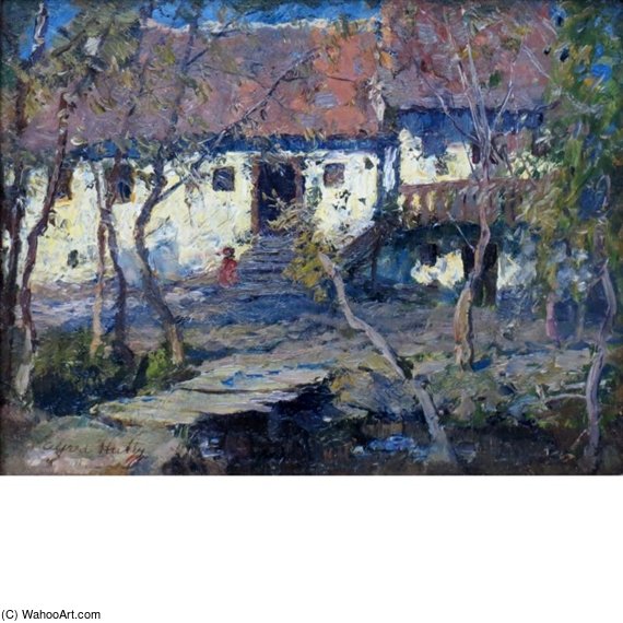 View Across A Creek — Alfred Heber Hutty