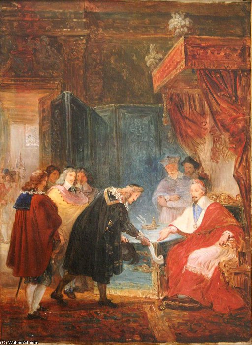 Le Cardinal De Richelieu Reçoit Les Premiers Académiciens Qui Lui Présentent Les Statuts De L'académie — François Joseph Heim