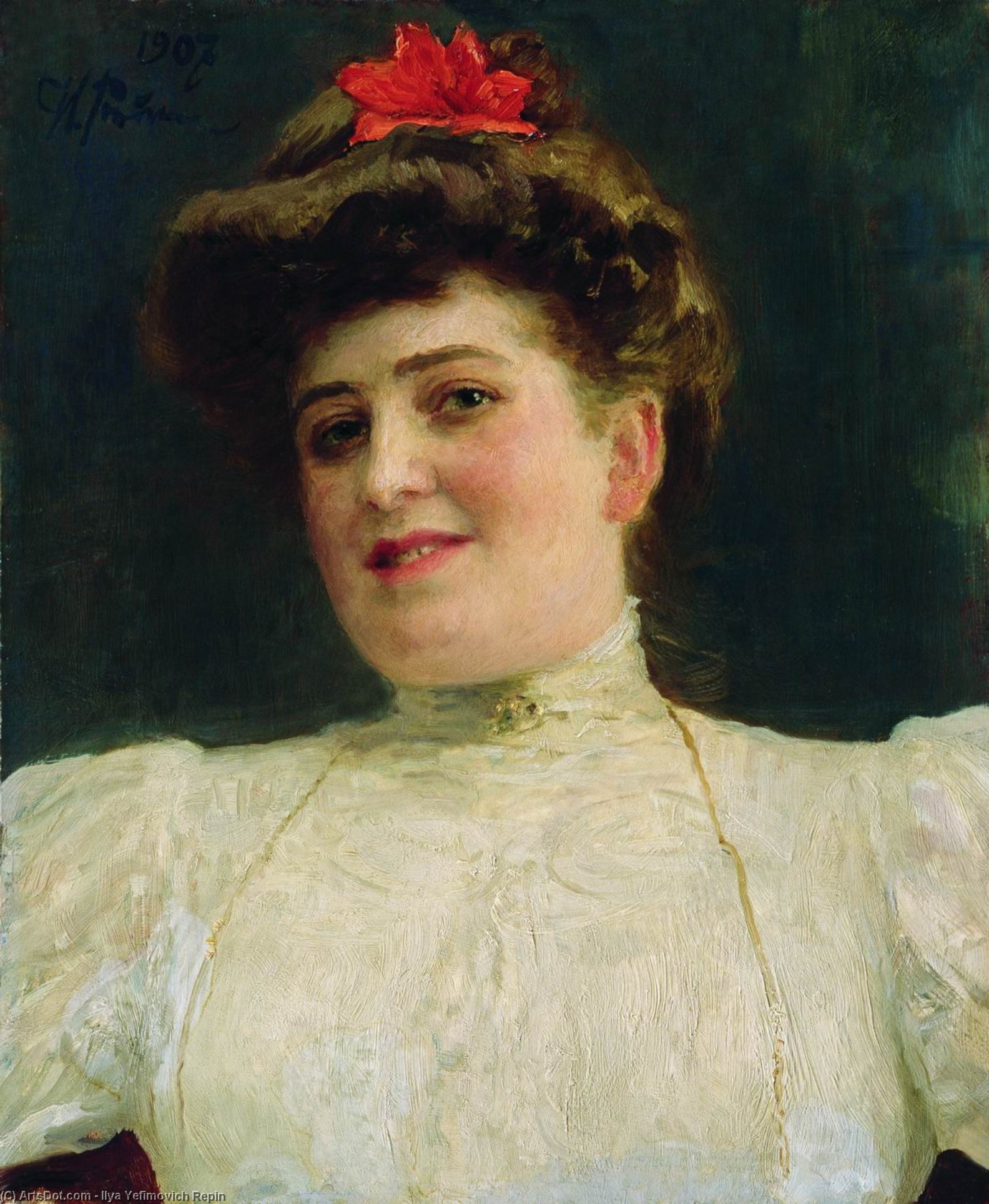 Portrait Of A Woman (olga Shoofs) — Ilya Yefimovich Repin