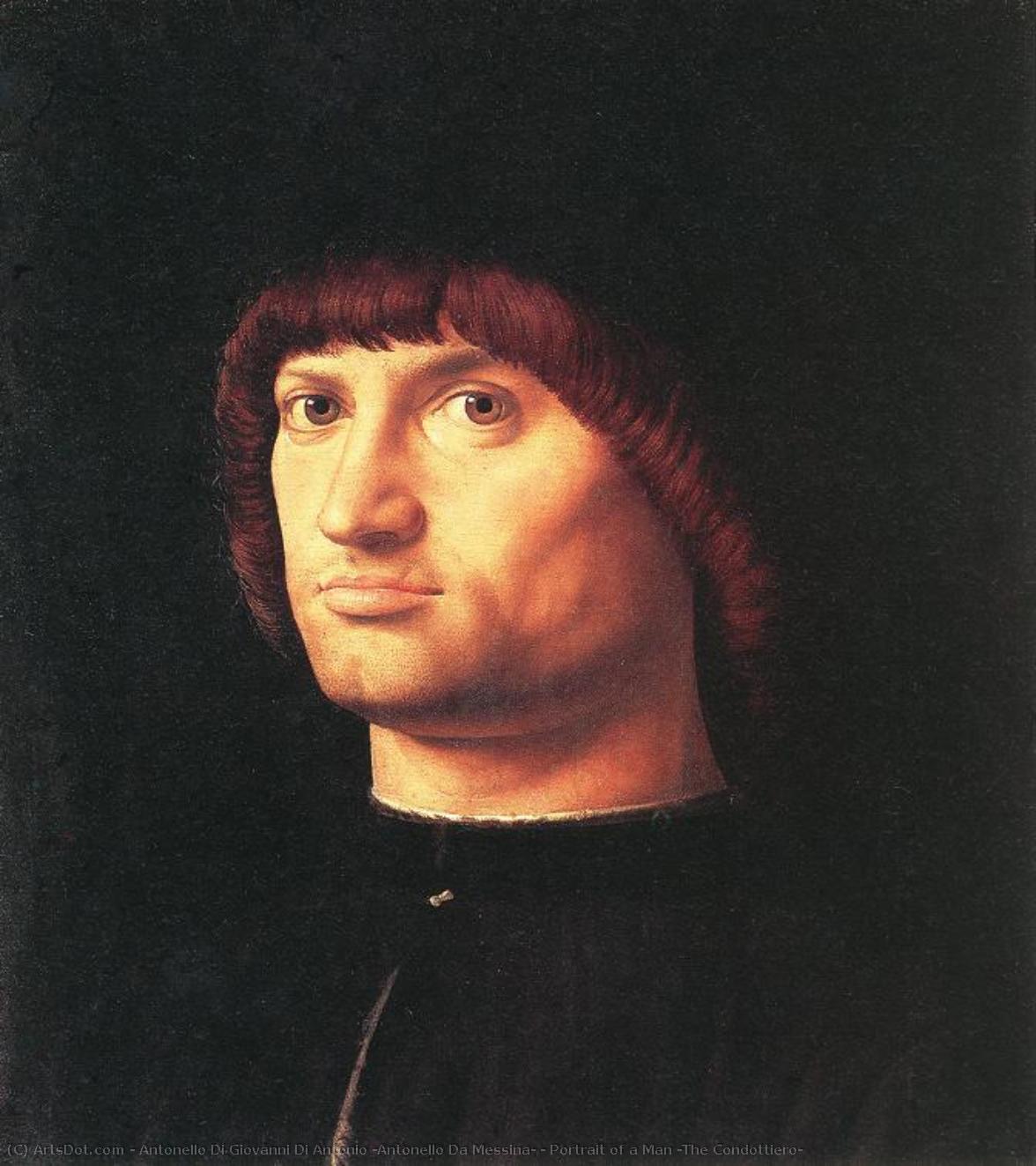 Porträt Eines Mannes (der Condottiere) — Antonello Di Giovanni Di Antonio (antonello Da Messina)