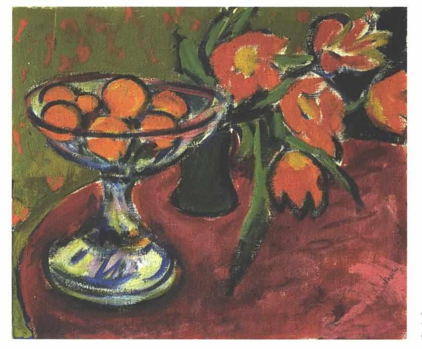 Still Live With Tulips And Oranges — Ernst Ludwig Kirchner
