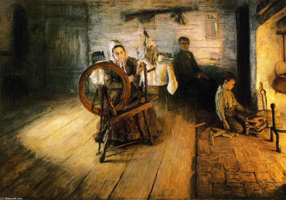 Spinning By Firelight - The Boyhood Of George Washington Gray — Henry Ossawa Tanner