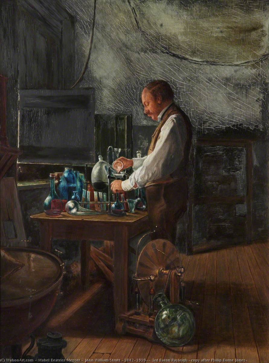 John William Strutt (1842–1919), 3rd Baron Rayleigh (copy After Philip Burne Jones) — Mabel Beatrice Messer