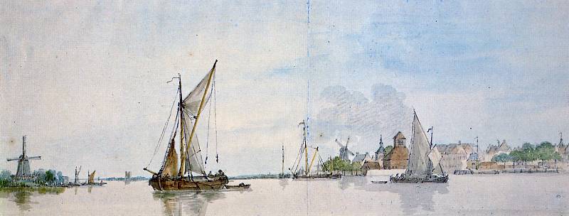 Dordrecht At Riedijkse Poort Sun — Aert Schouman