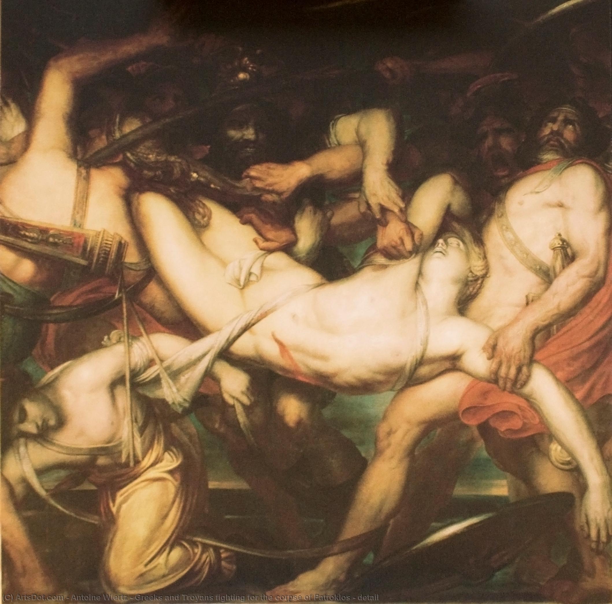 Greeks And Troyans Fighting For The Corpse Of Patroklos - Detail — Antoine Wiertz