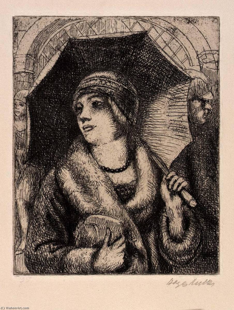 Shopper With Umbrella — Kenneth Hayes Miller