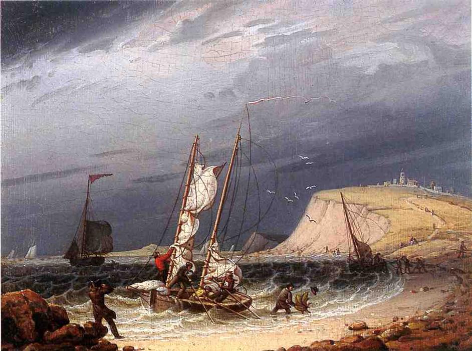 Frolicking Party On A Sea Shore — Robert W. Salmon
