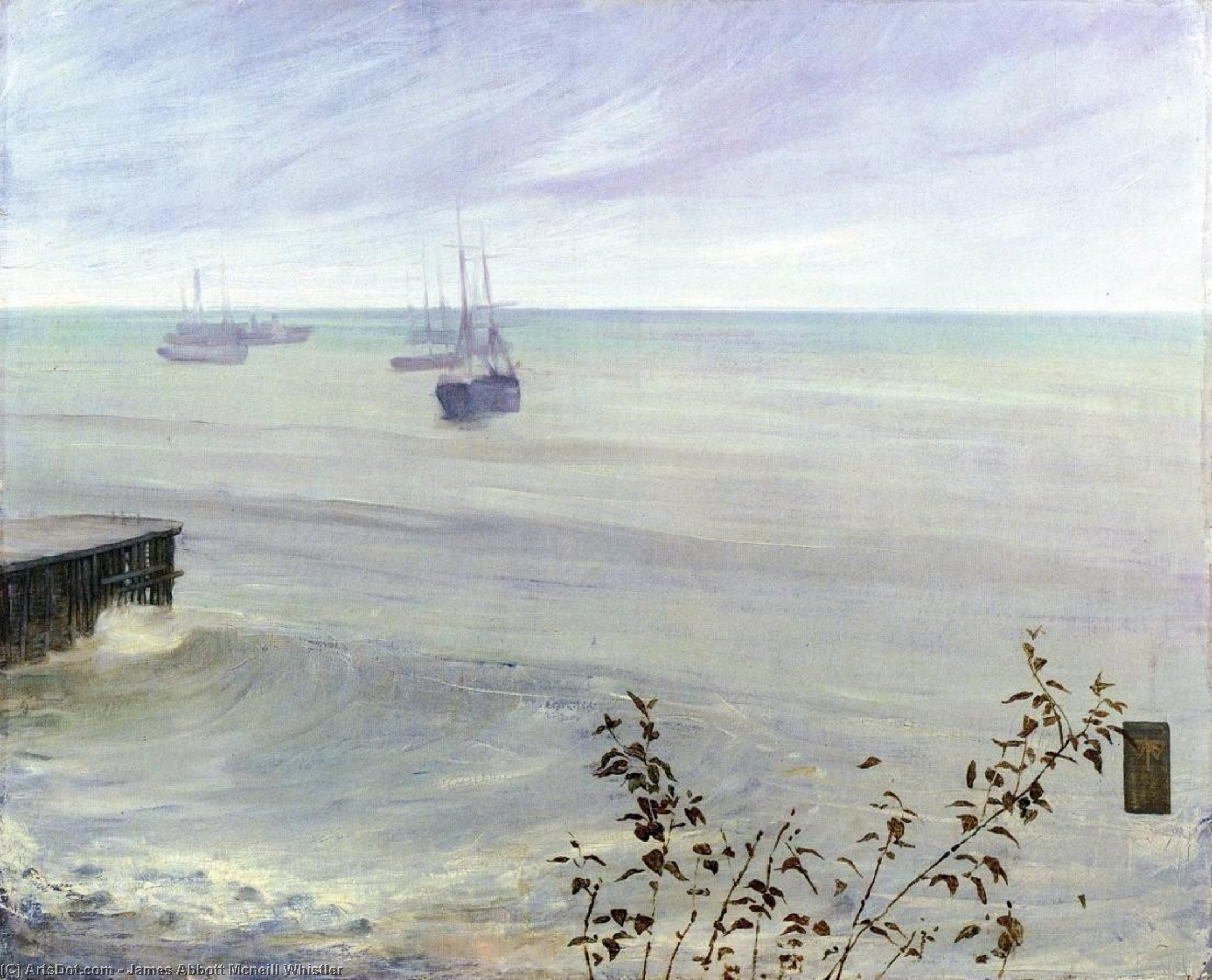 Sinfonía En Gris Y Verde: El Océano — James Abbott Mcneill Whistler