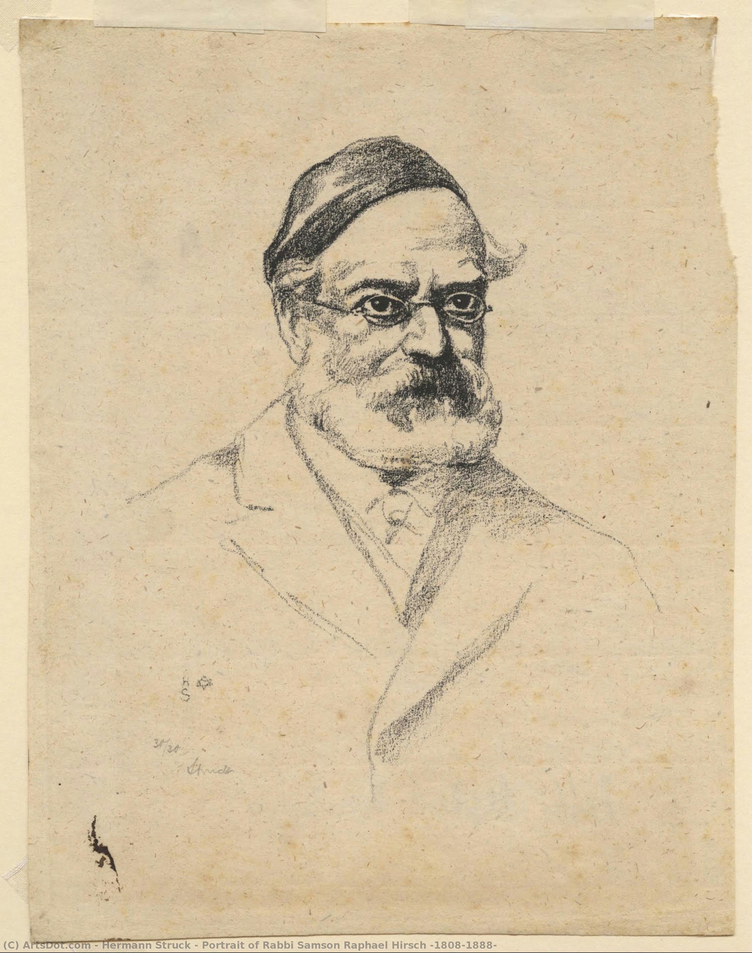Portrait Of Rabbi Samson Raphael Hirsch (1808-1888) — Hermann Struck