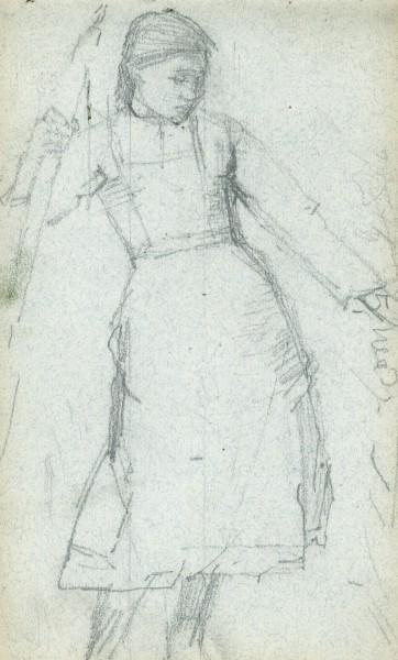 Figure Study Relating To 'the Shepherdess' — Sir George Clausen