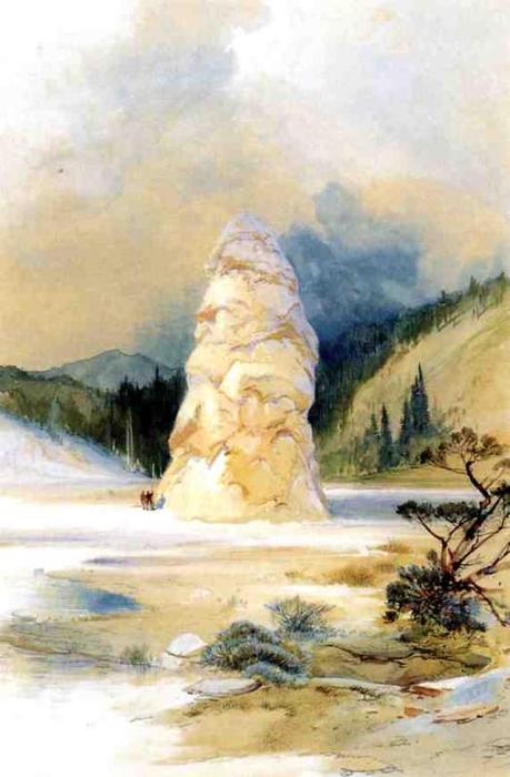 The Hot Springs Of Gardiners River, Extinct Geyser Crater — Thomas Moran