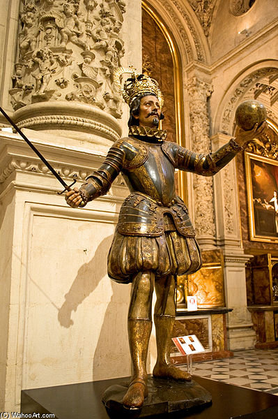 Sculpture Of King Ferdinand Iii Of Castile, Cathedral Of Seville — Pedro Roldán