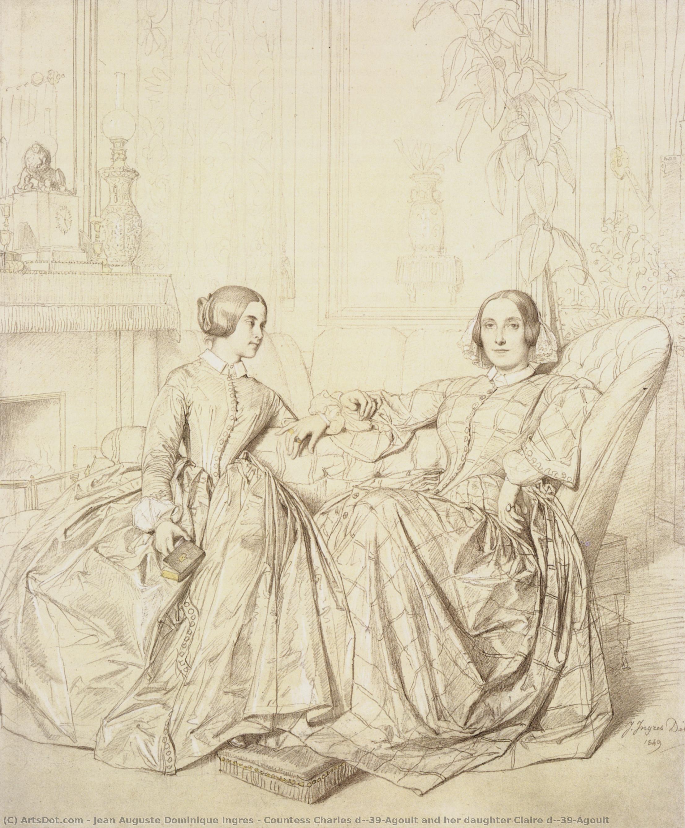 Countess Charles D'agoult And Her Daughter Claire D'agoult — Jean-auguste-dominique Ingres