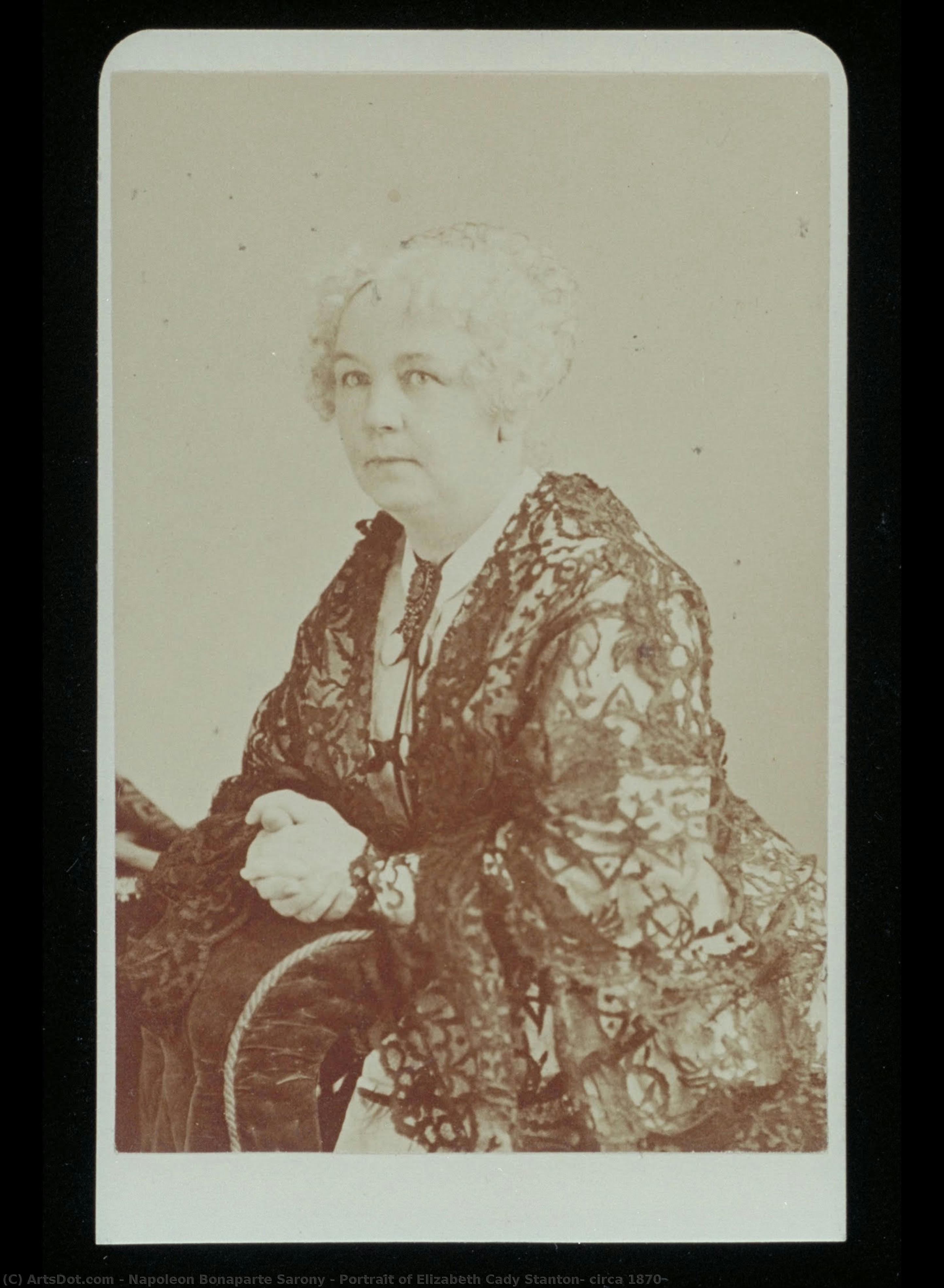 Portrait Of Elizabeth Cady Stanton, Circa 1870 — Napoleon Bonaparte Sarony