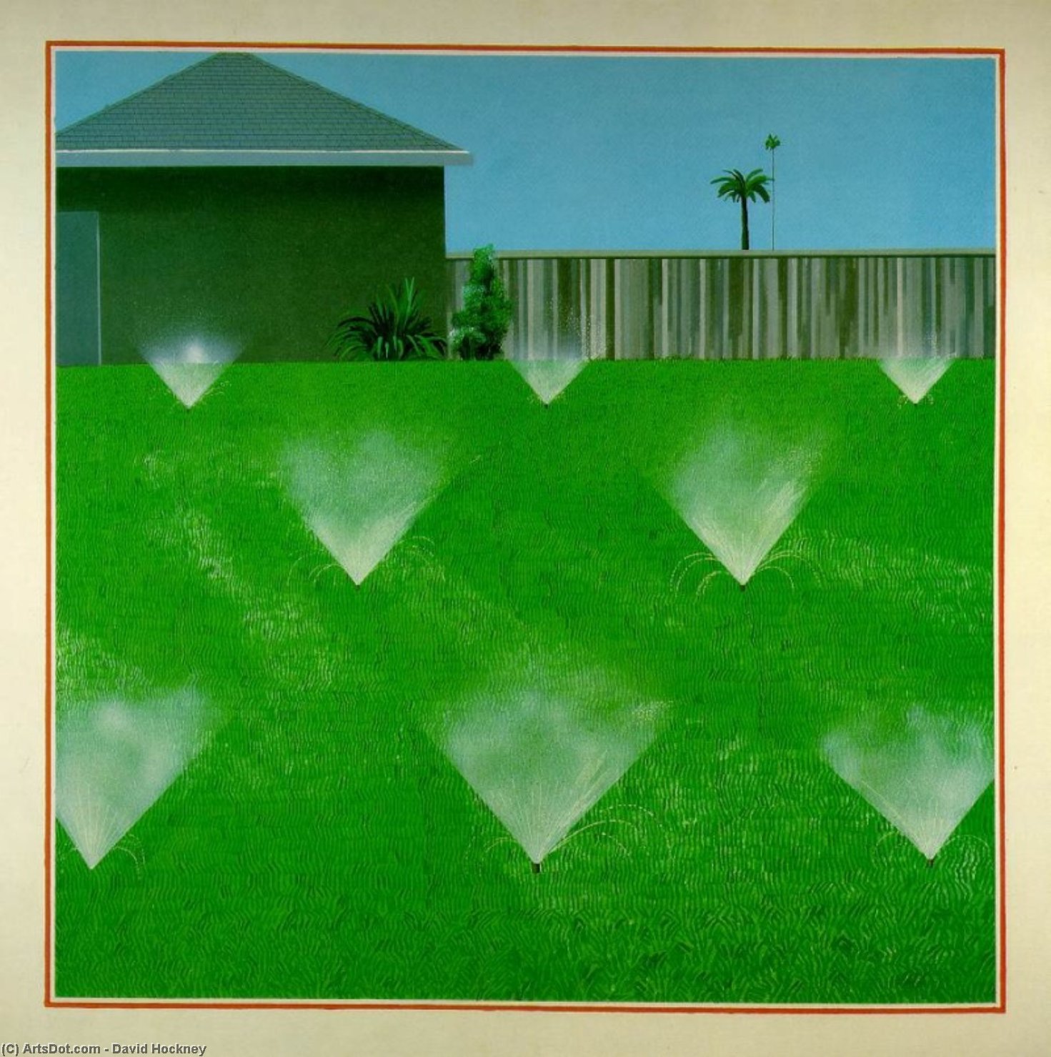 Lawn Sprinkled — Дэвид Хокней