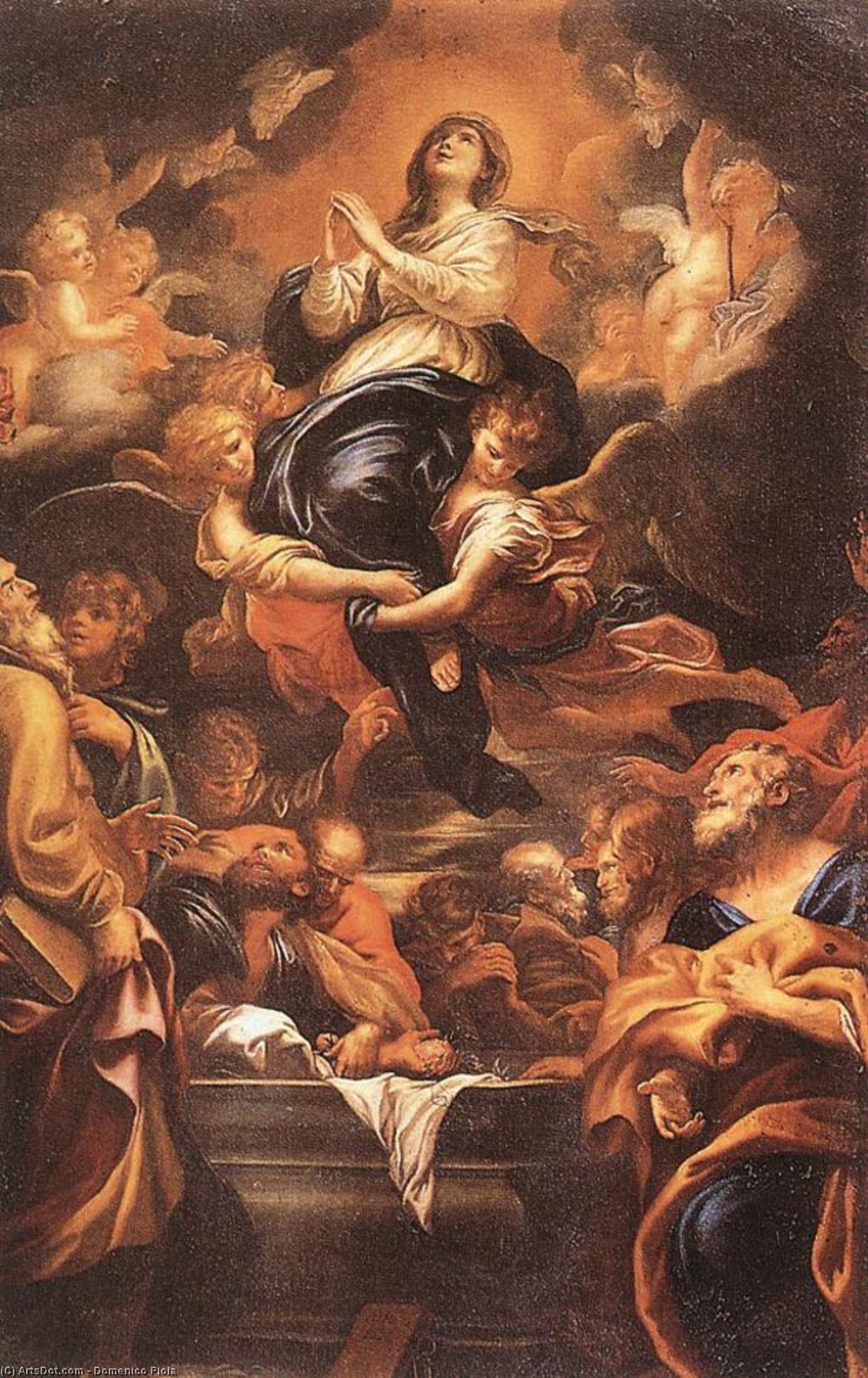 Assumption Of The Virgin — Domenico Piola