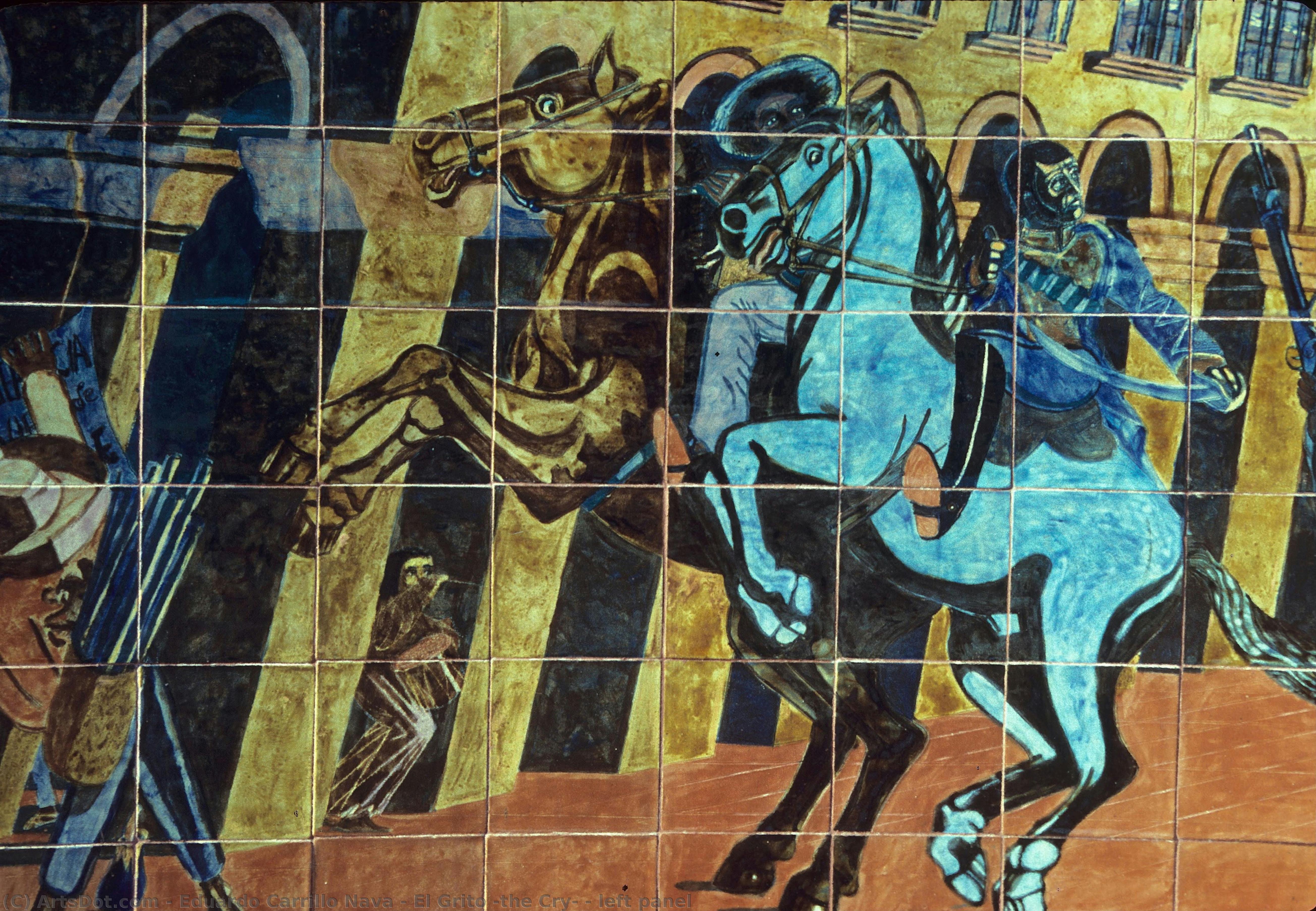 El Grito (the Cry) – Left Panel — Eduardo Carrillo Nava