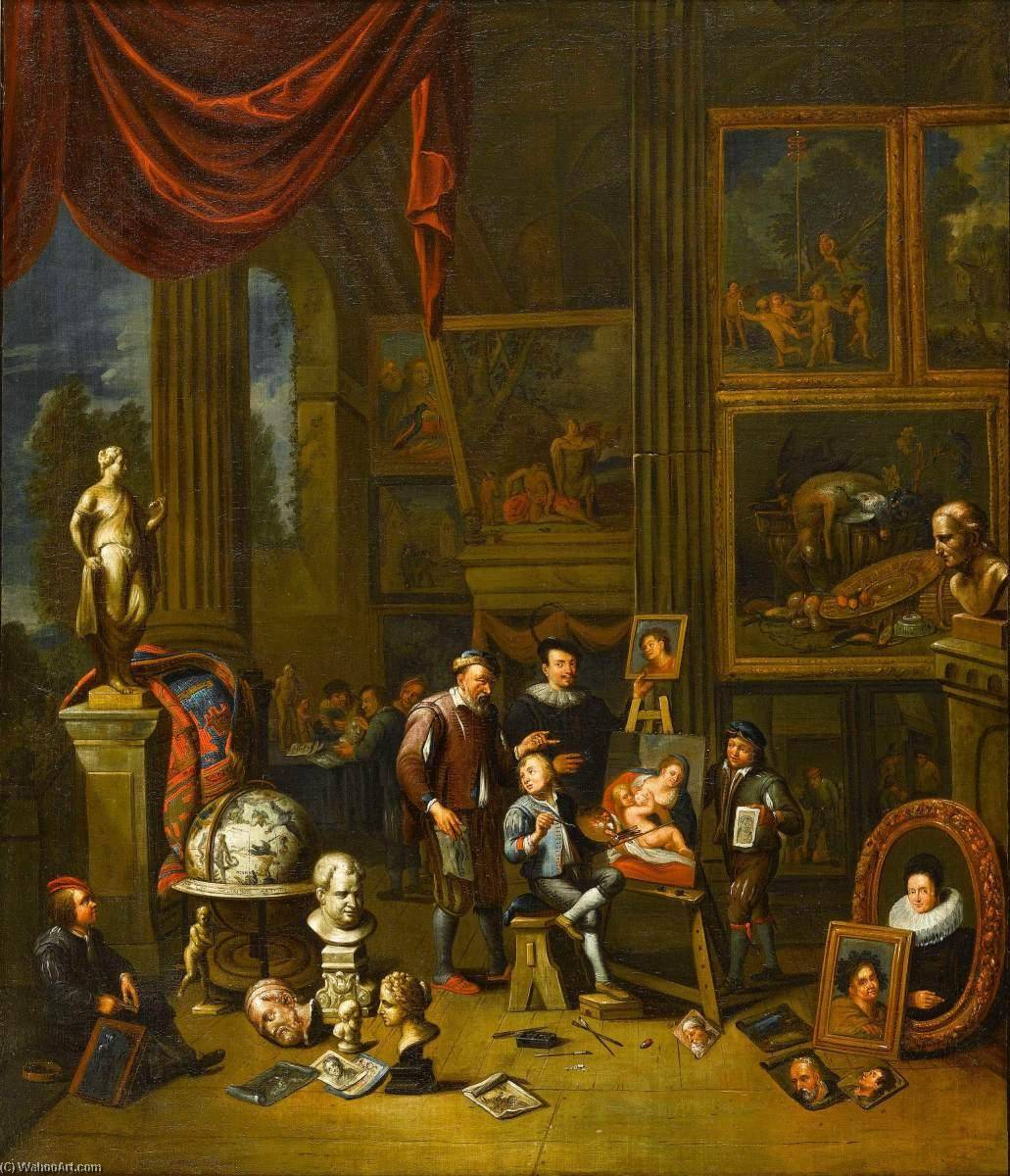An Artist's Studio — Balthasar Van Den Bossche