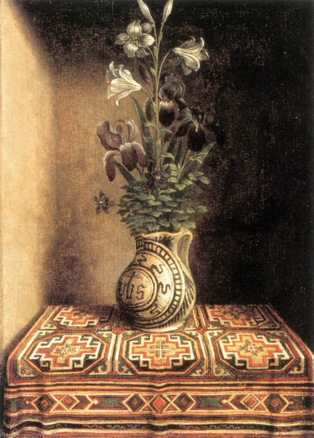 Tarde - Naturaleza Muerta Floral — Hans Memling