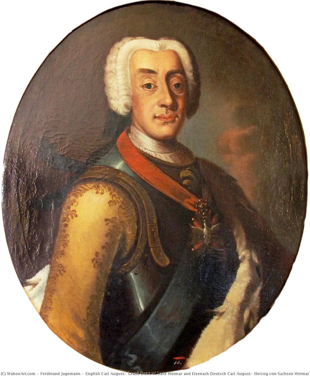 English Carl August, Grand Duke Of Saxe Weimar And Eisenach Deutsch Carl August, Herzog Von Sachsen Weimar Und Eisenach, In Der Uniform Der Ascherslebener Kürassiere — Ferdinand Jagemann