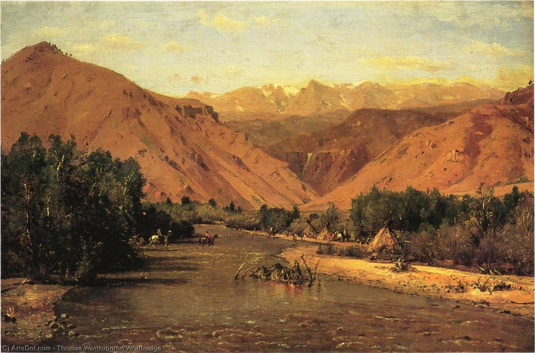 Indian Encampment On The Platte (ii) — Thomas Worthington Whittredge