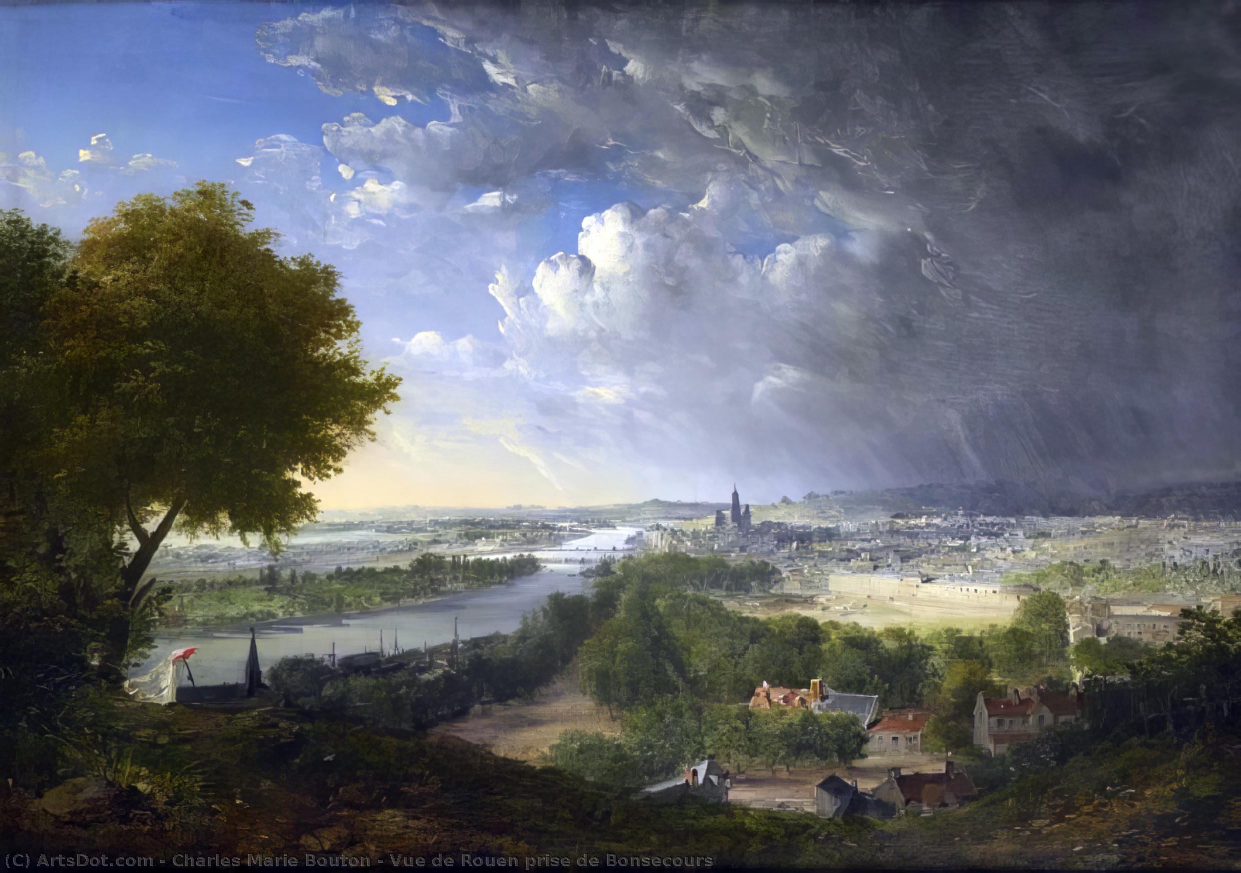 View Of Rouen Taken From Bonsecours — Charles Marie Bouton