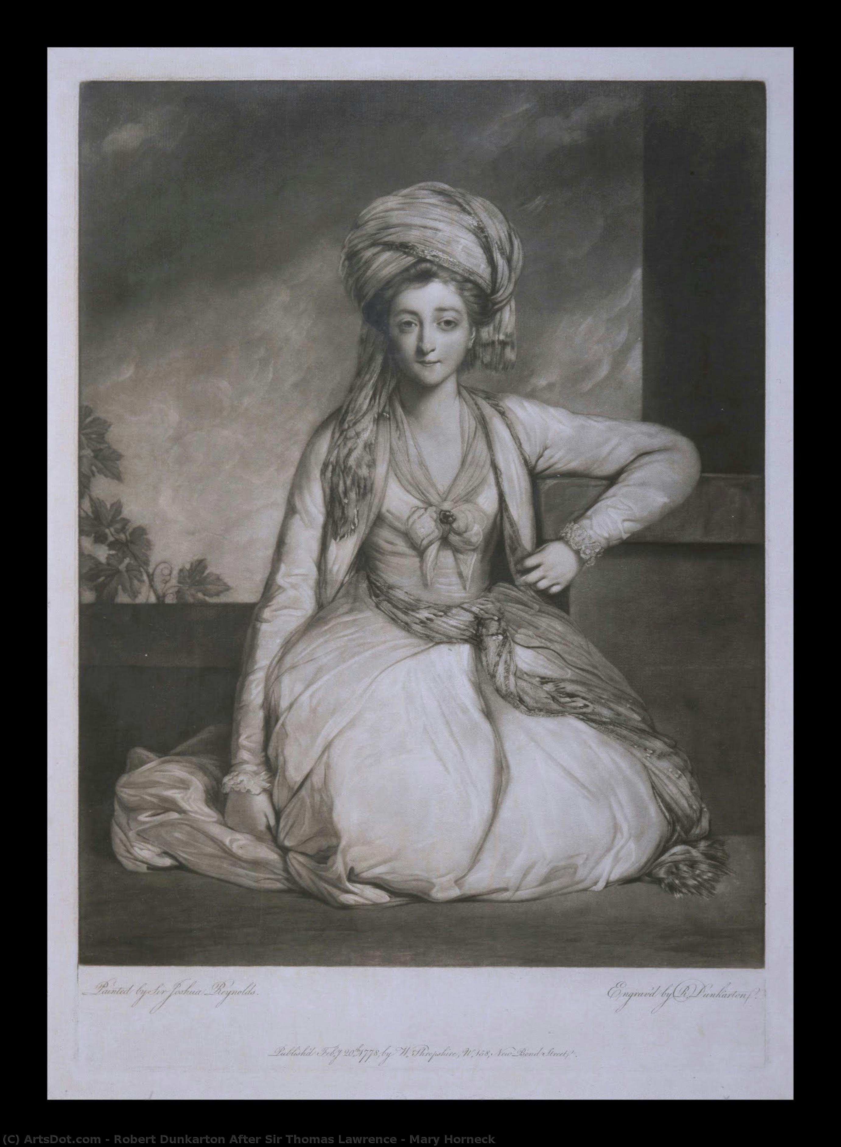 Mary Horneck — Robert Dunkarton After Sir Thomas Lawrence