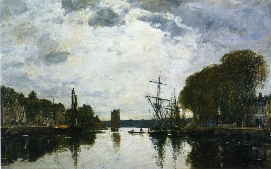 The Port Of Landerneau - Finistere — Eugène Louis Boudin