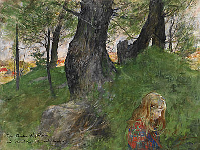 Susanne I En Skogsbacke — Carl Larsson