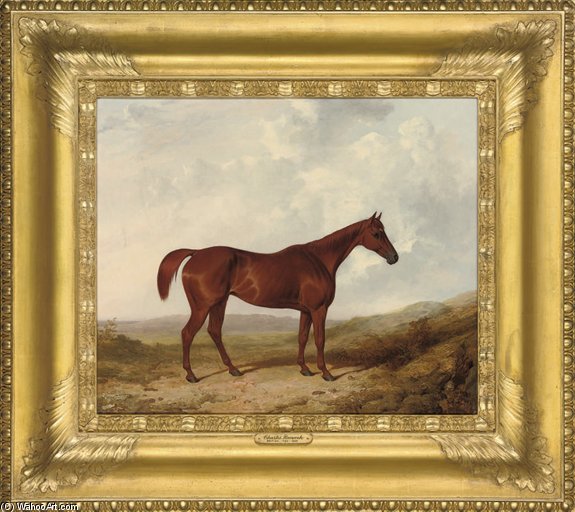 A Chestnut Hunter In A Landscape — Charles Hancock