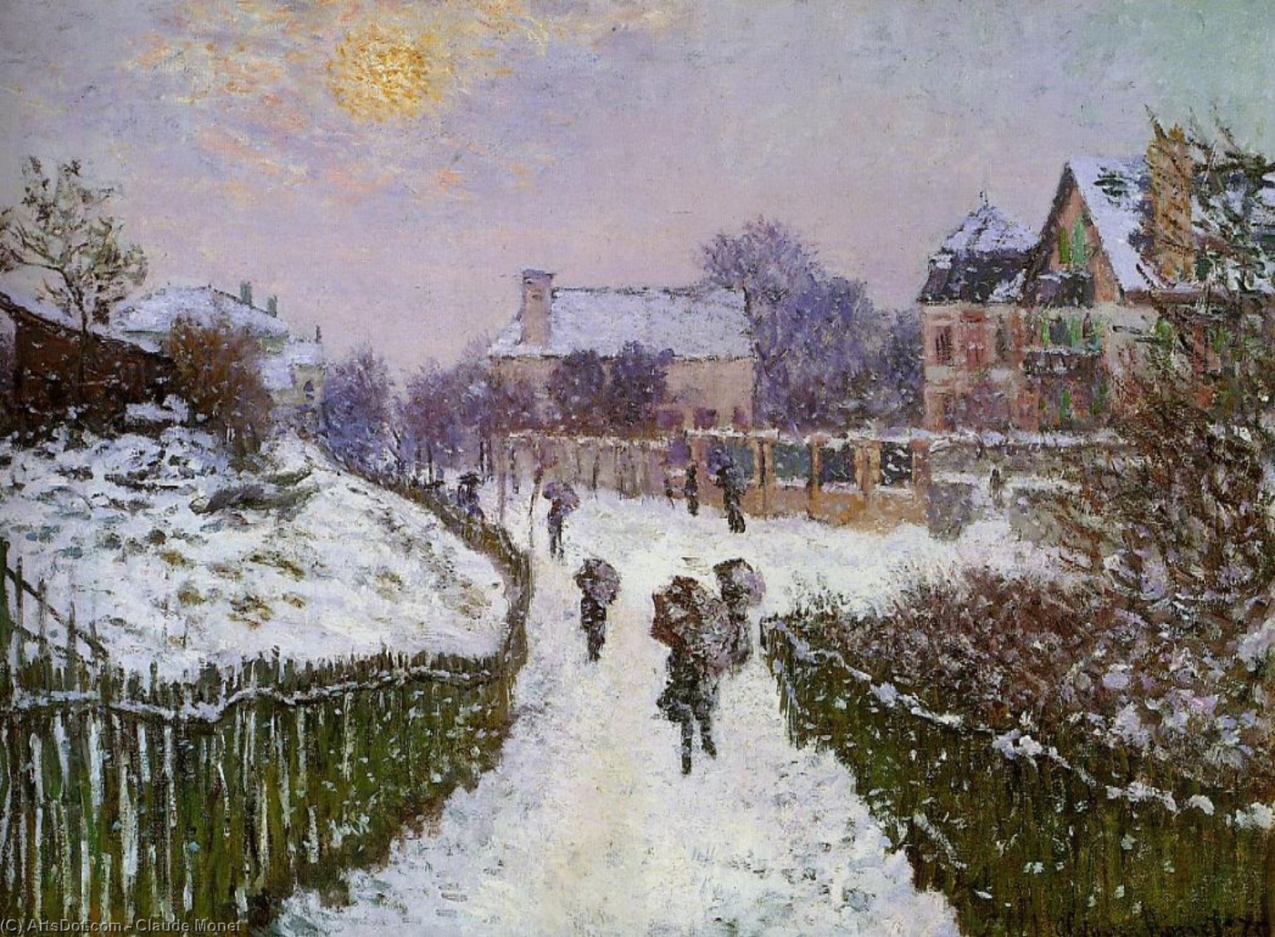 Boulevard St Denis, Argenteuil, Snow Effect — Клод Моне