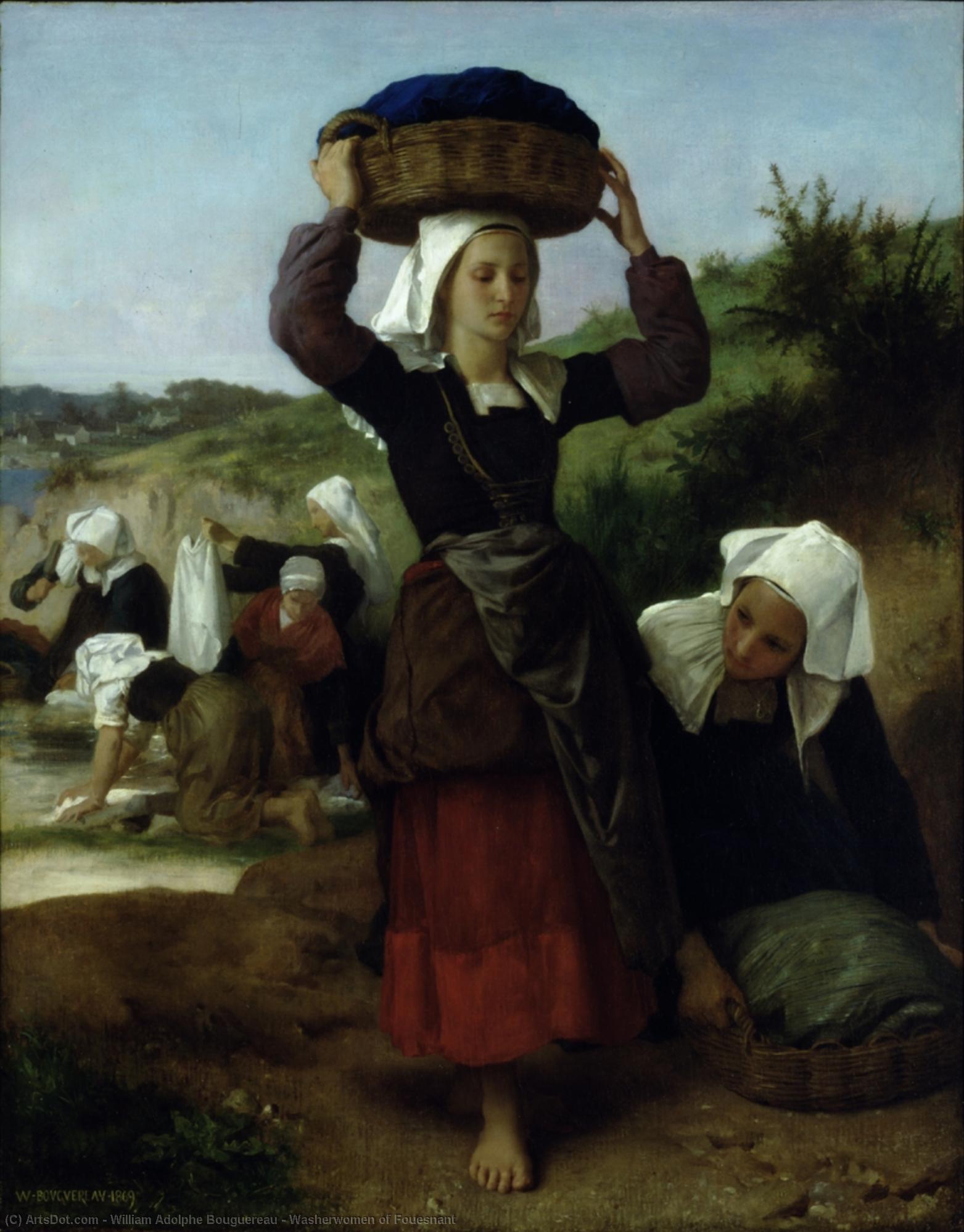 Washerwomen Of Fouesnant — William-adolphe Bouguereau