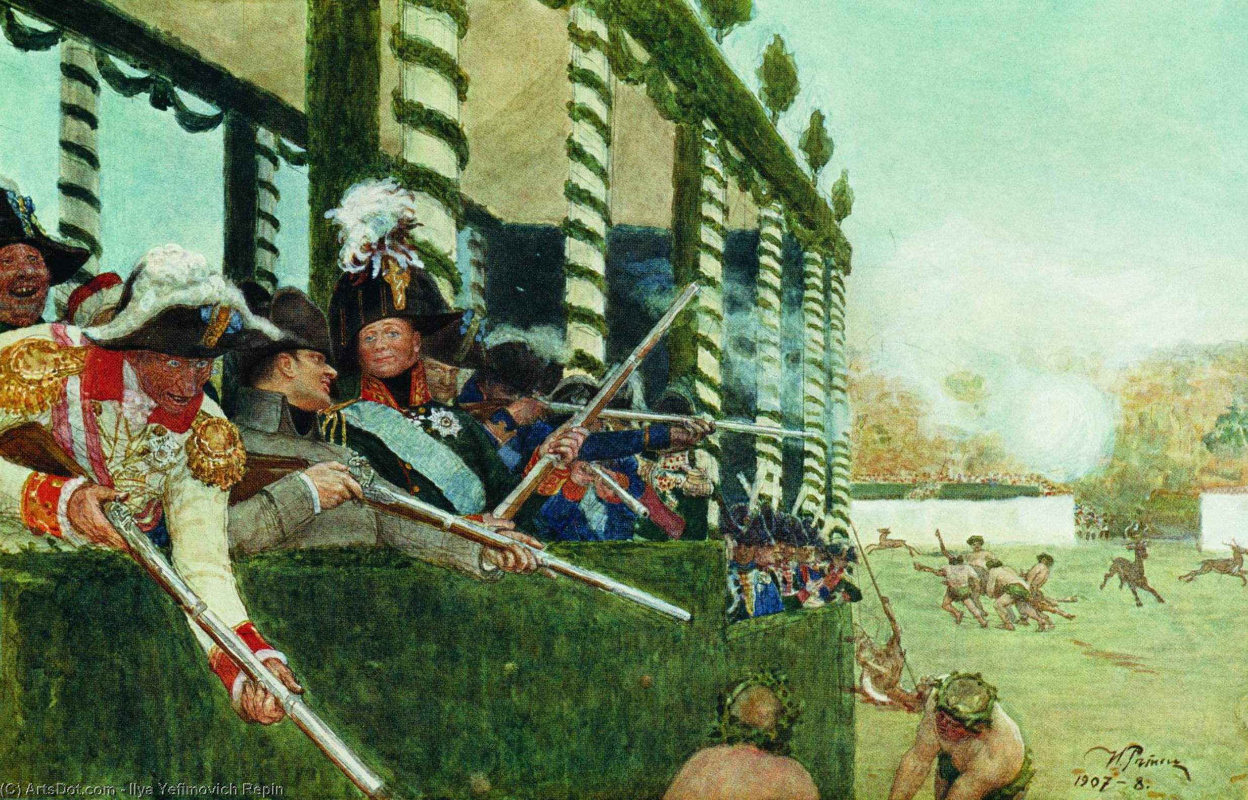 Emperor Alexander I And Emperor Napoleon In The Hunt — Ilya Yefimovich Repin
