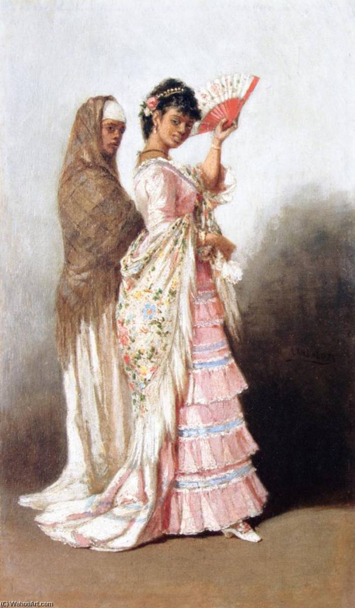 Mulatta Woman And Her Dueña — Víctor Patricio De Landaluze